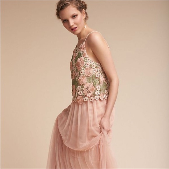 Anthropologie Blythe Tule maxi skirt in rose blush - Picture 3 of 8